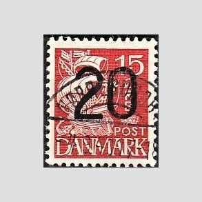 FRIMRKER DANMARK | 1940 - AFA 264 - 20/15 re rd Provisorier - Lux Stemplet