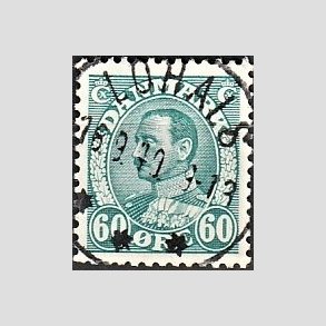 FRIMRKER DANMARK | 1934 - AFA 210 - Chr. X 60 re blgrn - Lux Stemplet Lohals