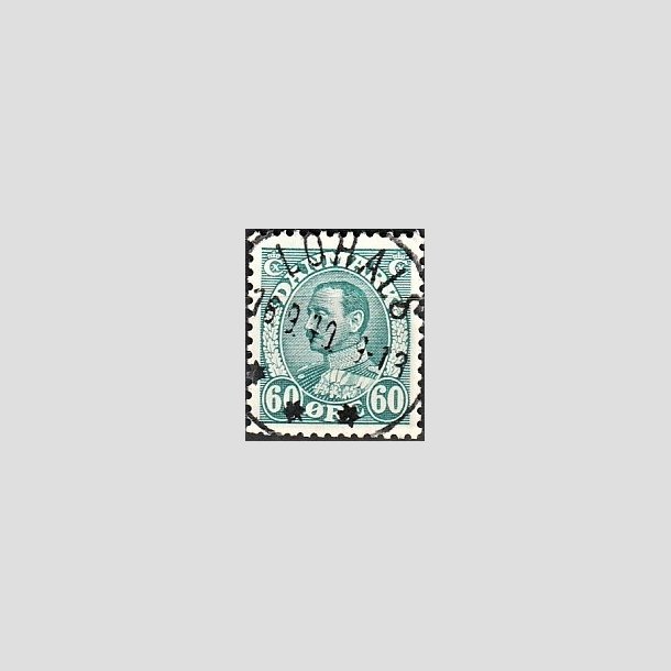 FRIMRKER DANMARK | 1934 - AFA 210 - Chr. X 60 re blgrn - Lux Stemplet Lohals