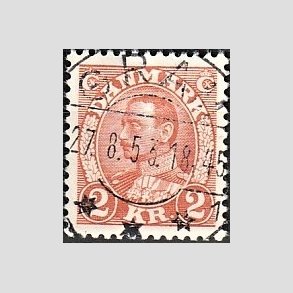 FRIMRKER DANMARK | 1934 - AFA 212 - Chr. X 2 Kr. brunrd - Lux Stemplet Gram