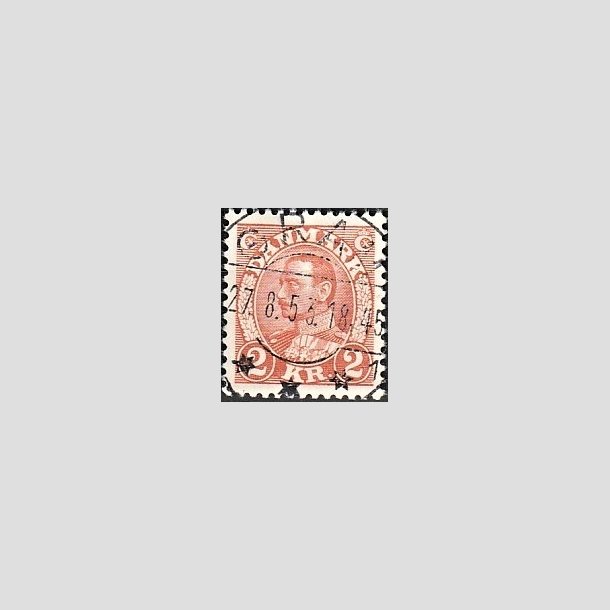 FRIMRKER DANMARK | 1934 - AFA 212 - Chr. X 2 Kr. brunrd - Lux Stemplet Gram
