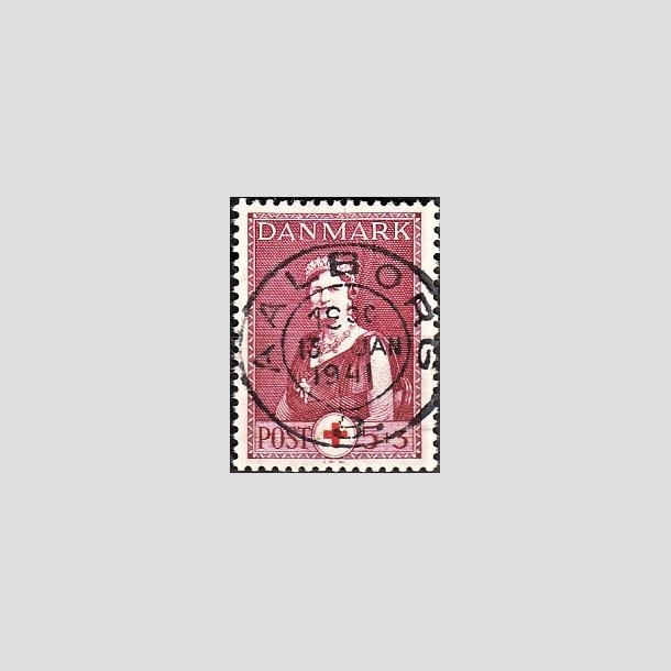 FRIMRKER DANMARK | 1940 - AFA 267 - Dronning Alexandrine Rde Kors - 5 + 3 re vinrd - Pragt Stemplet