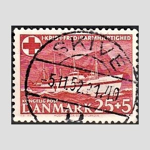FRIMRKER DANMARK | 1951 - AFA 333 - Jutlandia 25 + 5 re rd - Lux Stemplet