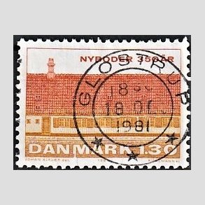 FRIM�RKER DANMARK | 1981 - AFA 725 - Nyboder 350 �r - 1,30 Kr. flerfarvet - Pragt Stemplet Glostrup