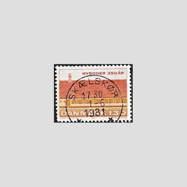 FRIMRKER DANMARK | 1981 - AFA 725 - Nyboder 350 r - 1,30 Kr. flerfarvet - Pragt Stemplet Sklskr