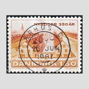 FRIM�RKER DANMARK | 1981 - AFA 726 - Nyboder 350 �r - 1,60 Kr. flerfarvet - Pragt Stemplet �rhus C