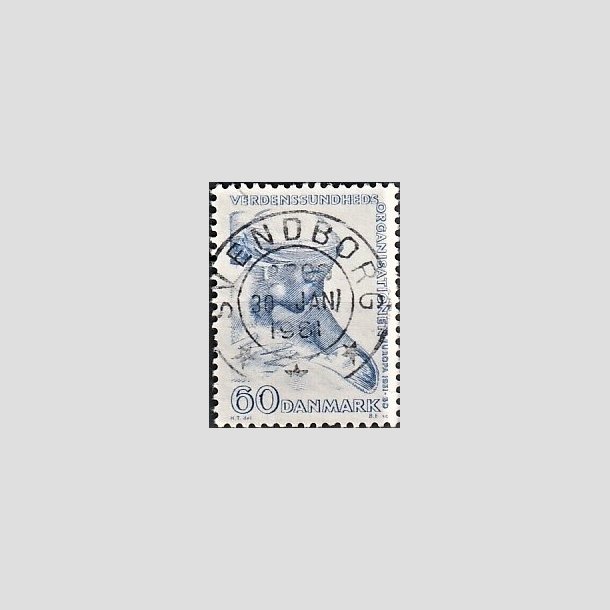 FRIMRKER DANMARK | 1960 - AFA 388 - WHO - 60 re bl - Pragt Stemplet