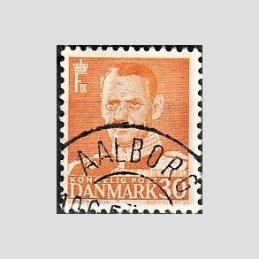 FRIMRKER DANMARK | 1948-50 - AFA 309 - Fr. IX 30 re orange - Lux Stemplet