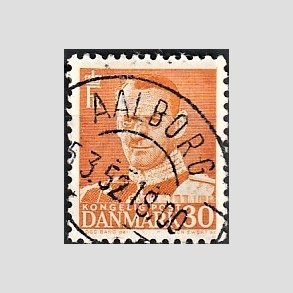 FRIMRKER DANMARK | 1948-50 - AFA 309 - Fr. IX 30 re orange - Lux Stemplet