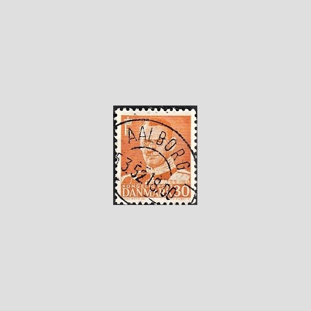 FRIMRKER DANMARK | 1948-50 - AFA 309 - Fr. IX 30 re orange - Lux Stemplet