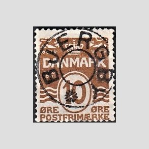 FRIM�RKER DANMARK | 1930 - AFA 185 - B�lgelinie 10 �re brun - Lux Stemplet