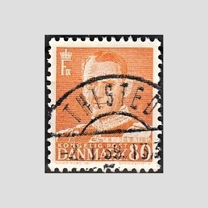 FRIMRKER DANMARK | 1952-53 - AFA 341 - Fr. IX 80 re orange - Lux Stemplet