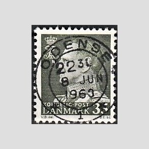 FRIMRKER DANMARK | 1961-62 - AFA 395 - Fr. IX 35 re mrkgrn - Lux Stemplet