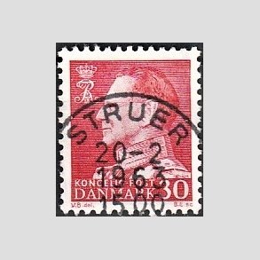 FRIMRKER DANMARK | 1961-62 - AFA 394 - Fr. IX 30 re rd - Lux Stemplet