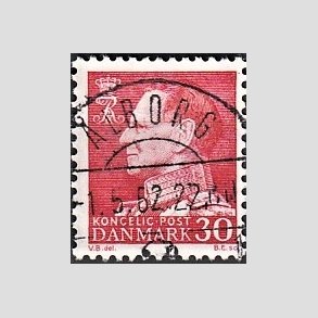 FRIMRKER DANMARK | 1961-62 - AFA 394 - Fr. IX 30 re rd - Lux Stemplet
