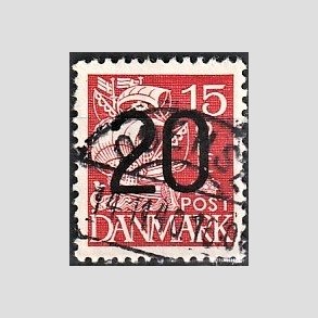 FRIMRKER DANMARK | 1940 - AFA 264a - 20/15 re rd Provisorier - Lux Stemplet 
