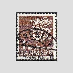 FRIMRKER DANMARK | 1946-47 - AFA 293 - Rigsvben 1,00 Kr. brun - Lux Stemplet