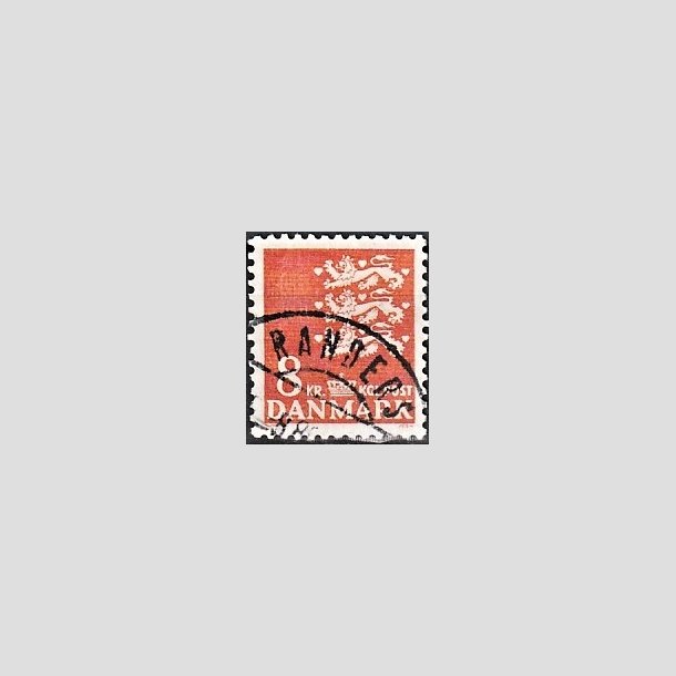 FRIMRKER DANMARK | 1979 - AFA 681 - Rigsvben 8 Kr. orange - Pragt Stemplet