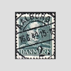 FRIMRKER DANMARK | 1944 - AFA 284 - Chr. X 60 re blgrn - Lux Stemplet