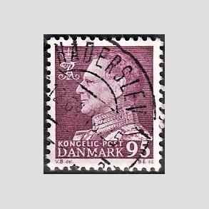 FRIMRKER DANMARK | 1963 - AFA 419 - Fr. IX 95 re mrkrdlilla - Lux Stemplet