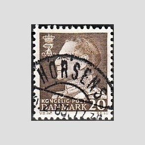 FRIMRKER DANMARK | 1961-62 - AFA 393 - Fr. IX 20 re brun - Pragt Stemplet