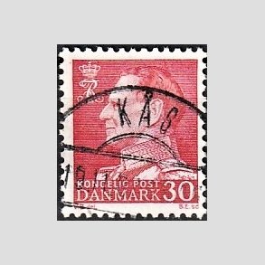 FRIMRKER DANMARK | 1961-62 - AFA 394 - Fr. IX 30 re rd - Lux Stemplet