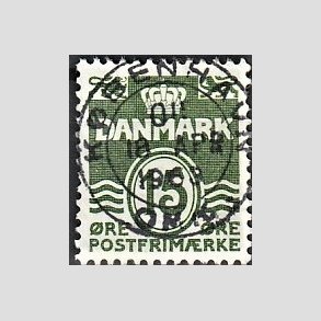FRIM�RKER DANMARK | 1963 - AFA 413 - B�lgelinie 15 �re gr�n - Lux Stemplet 