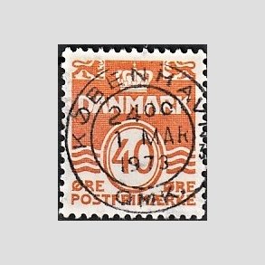 FRIM�RKER DANMARK | 1971 - AFA 514 - B�lgelinie 40 �re orange - Lux Stemplet 