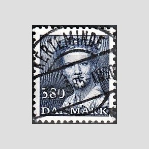 FRIMRKER DANMARK | 1985 - AFA 822 - Dronning Margrethe - 3,80 Kr. bl - Pragt Stemplet
