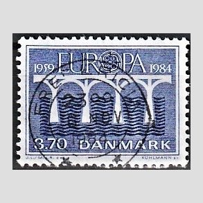 FRIM�RKER DANMARK | 1984 - AFA 804 - Europam�rker - 3,70 Kr. bl� - Pragt Stemplet