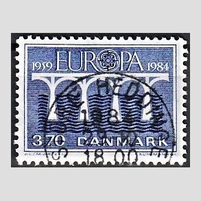 FRIM�RKER DANMARK | 1984 - AFA 804 - Europam�rker - 3,70 Kr. bl� - Pragt Stemplet