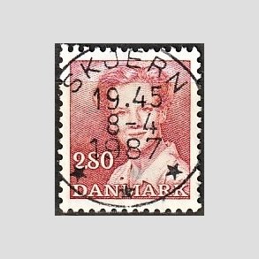FRIMRKER DANMARK | 1985 - AFA 820 - Dronning Margrethe - 2,80 Kr. rd - Pragt Stemplet