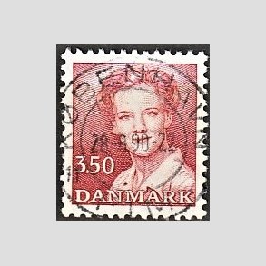 FRIMRKER DANMARK | 1990 - AFA 955 - Dronning Margrethe - 3,50 Kr. rd - Pragt Stemplet