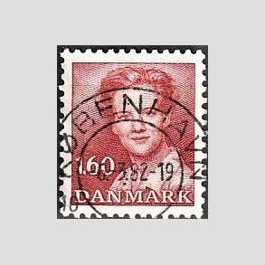 FRIMRKER DANMARK | 1982 - AFA 743 - Dronning Margrethe - 1,60 Kr. rd - Pragt Stemplet