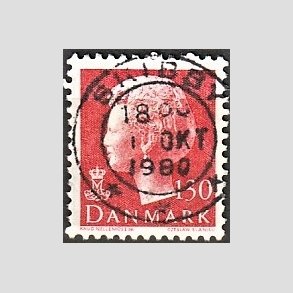 FRIMRKER DANMARK | 1979 - AFA 678 - Dronning Margrethe - 130 re rd - Pragt Stemplet Skibby