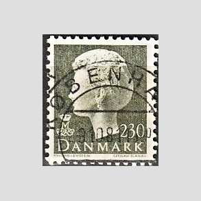 FRIMRKER DANMARK | 1981 - AFA 716 - Dronning Margrethe - 230 re sortgrn - Pragt Stemplet