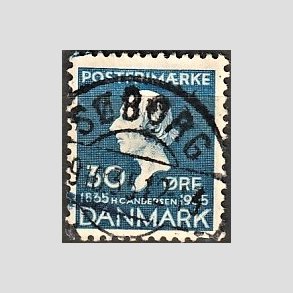 FRIM�RKER DANMARK | 1935 - AFA 228 - H. C. Andersen 30 �re bl� - Lux Stemplet 