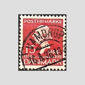 FRIM�RKER DANMARK | 1935 - AFA 226 - H. C. Andersen 15 �re r�d - Lux Stemplet 