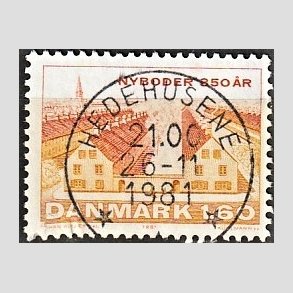 FRIM�RKER DANMARK | 1981 - AFA 726 - Nyboder 350 �r - 1,60 Kr. flerfarvet - Pragt Stemplet