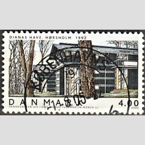 FRIM�RKER DANMARK | 2002 - AFA 1332 - Danske boliger I. - 4,00 Kr. Dianas Have - Pragt Stemplet