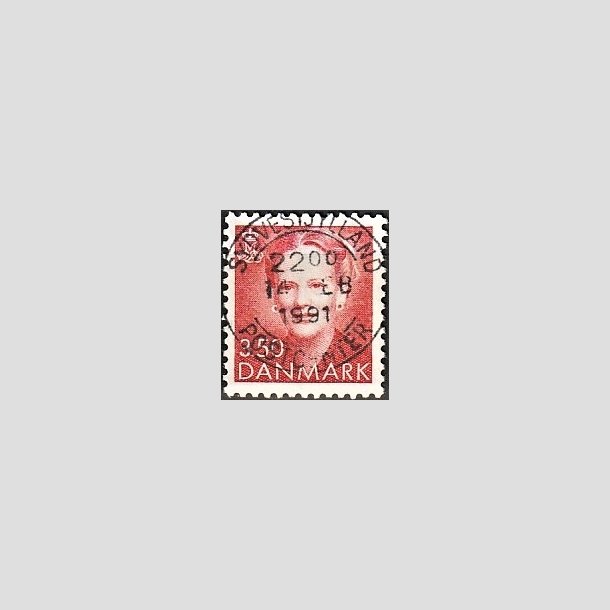 FRIMRKER DANMARK | 1990 - AFA 962 - Dronning Margrethe - 3,50 Kr. rd - Pragt Stemplet