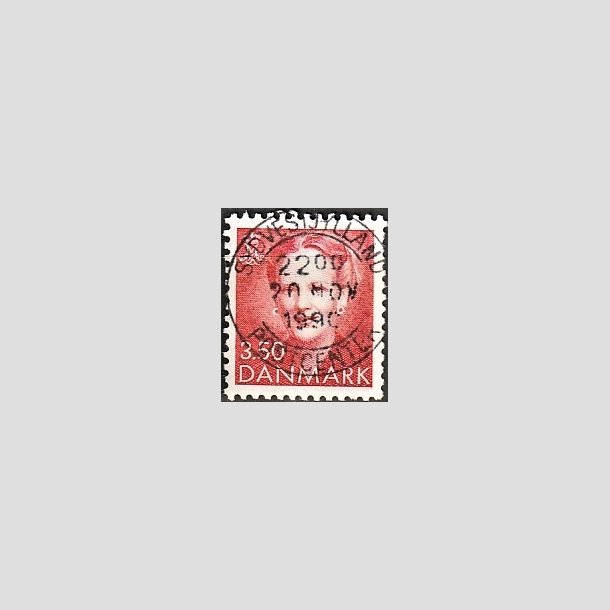 FRIMRKER DANMARK | 1990 - AFA 962 - Dronning Margrethe - 3,50 Kr. rd - Pragt Stemplet