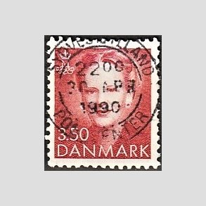 FRIMRKER DANMARK | 1990 - AFA 962 - Dronning Margrethe - 3,50 Kr. rd - Pragt Stemplet