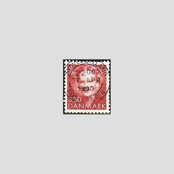 FRIMRKER DANMARK | 1990 - AFA 962 - Dronning Margrethe - 3,50 Kr. rd - Pragt Stemplet