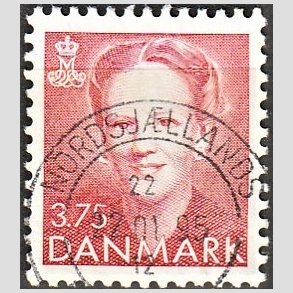 FRIMRKER DANMARK | 1992 - AFA 1017 - Dronning Margrethe - 3,75 Kr. rd - Pragt Stemplet