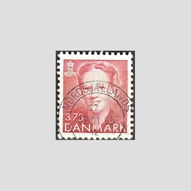 FRIMRKER DANMARK | 1992 - AFA 1017 - Dronning Margrethe - 3,75 Kr. rd - Pragt Stemplet