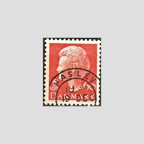 FRIMRKER DANMARK | 1974 - AFA 572 - Dronning Margrethe - 60 re orange - Pragt Stemplet Haslev