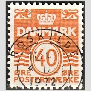 FRIM�RKER DANMARK | 1971 - AFA 514 - B�lgelinie 40 �re oragne - Lux Stemplet