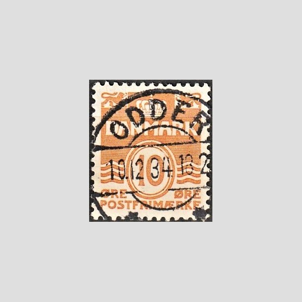 FRIMRKER DANMARK | 1933 - AFA 202 - Blgelinie 10 re orange type IA - Lux Stemplet