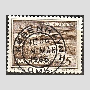 FRIM�RKER DANMARK | 1964 - AFA 428 - Karup � - 25 �re brun - Pragt Stemplet